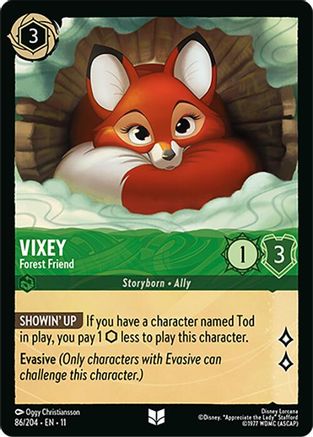 Vixey - Forest Friend (86/204) [Winterspell] Cold Foil Lorcana Single Disney