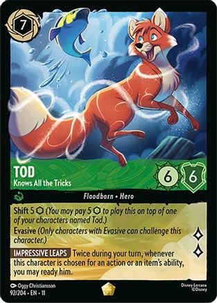 Tod - Knows All the Tricks (92/204) [Winterspell] Cold Foil Lorcana Single Disney