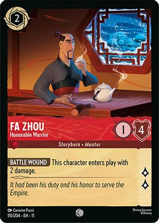 Fa Zhou - Honorable Warrior (110/204) [Winterspell] Cold Foil Lorcana Single Disney