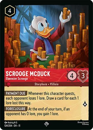 Scrooge McDuck - Ebenezer Scrooge (124/204) [Winterspell] Cold Foil Lorcana Single Disney