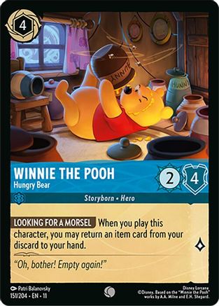 Winnie the Pooh - Hungry Bear (151/204) [Winterspell] Cold Foil Lorcana Single Disney