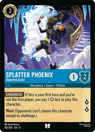 Splatter Phoenix - Rejected Artist (153/204) [Winterspell] Cold Foil Lorcana Single Disney