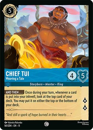 Chief Tui - Weaving a Tale (161/204) [Winterspell] Lorcana Single Disney