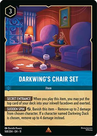 Darkwing's Chair Set (168/204) [Winterspell] Cold Foil Lorcana Single Disney