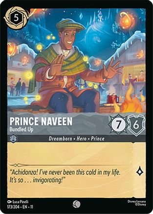 Prince Naveen - Bundled Up (173/204) [Winterspell] Cold Foil Lorcana Single Disney