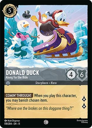 Donald Duck - Along for the Ride (178/204) [Winterspell] Lorcana Single Disney
