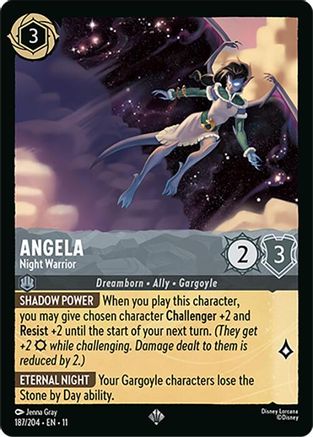 Angela - Night Warrior (187/204) [Winterspell] Cold Foil Lorcana Single Disney
