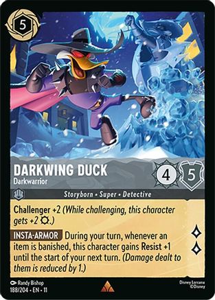 Darkwing Duck - Darkwarrior (188/204) [Winterspell] Cold Foil Lorcana Single Disney