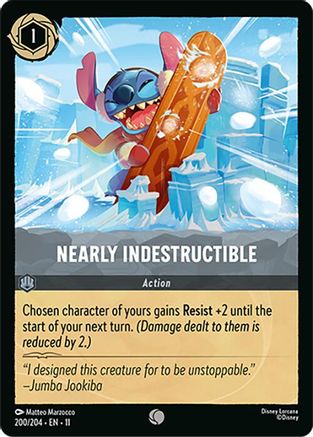 Nearly Indestructible (200/204) [Winterspell] Cold Foil Lorcana Single Disney