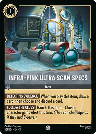 Infra-Pink Ultra Scan Specs (201/204) [Winterspell] Cold Foil Lorcana Single Disney