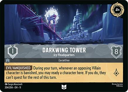 Darkwing Tower - Icy Headquarters (204/204) [Winterspell] Cold Foil Lorcana Single Disney