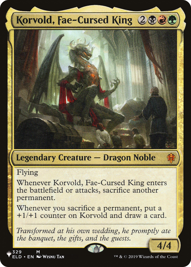 Korvold, Fae-Cursed King (LIST-ELD-329) [Mystery Booster] The List MTG Single Wizards of the Coast