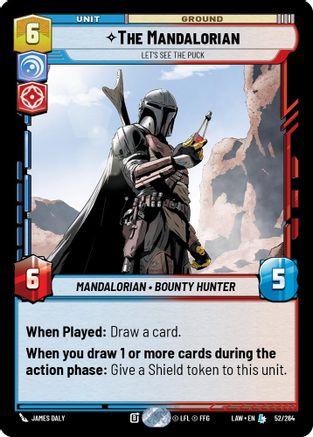 The Mandalorian - Let's See The Puck (52/264) [A Lawless Time] Star Wars: Unlimited Single Disney