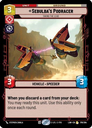 Sebulba's Podracer - Taking the Lead (176/264) [A Lawless Time] Star Wars: Unlimited Single Disney