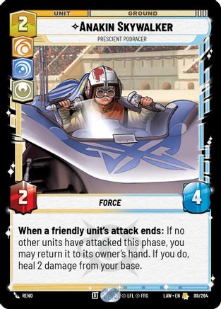 Anakin Skywalker - Prescient Podracer (88/264) [A Lawless Time] Star Wars: Unlimited Single Disney