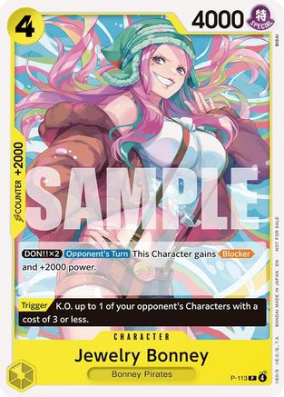 Jewelry Bonney (Heroines Battle Pack) (P-113) [One Piece Promotion Cards] One Piece Single Bandai