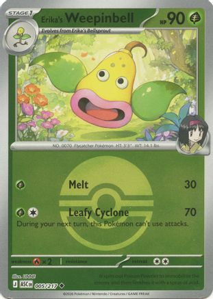 Erika's Weepinbell (Poke Ball) (5) Reverse Holofoil [ME Ascended Heroes] Pokemon Single Pokémon