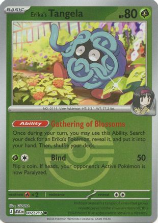 Erika's Tangela - 007/217 (Poke Ball) Reverse Holofoil [ME Ascended Heroes] Pokemon Single Pokémon