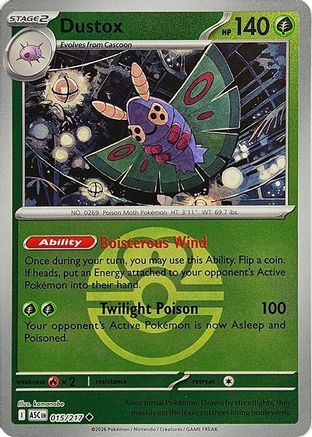 Dustox - 015/217 (Love Ball) Reverse Holofoil [ME Ascended Heroes] Pokemon Single Pokémon