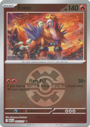 Entei (Quick Ball) (25) Reverse Holofoil [ME Ascended Heroes] Pokemon Single Pokémon