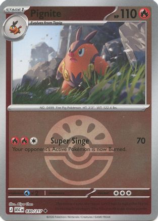 Pignite (Friend Ball) (30) Reverse Holofoil [ME Ascended Heroes] Pokemon Single Pokémon
