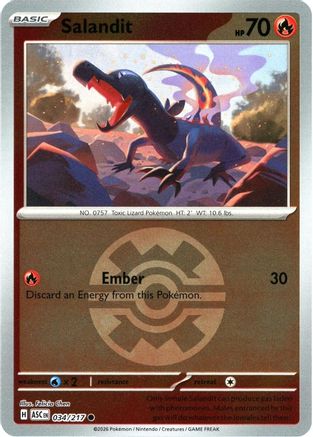 Salandit (Quick Ball) (34) Reverse Holofoil [ME Ascended Heroes] Pokemon Single Pokémon