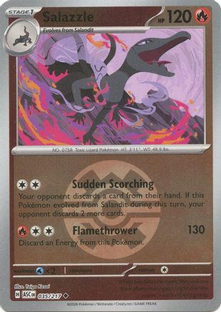 Salazzle - 035/217 (Quick Ball) Reverse Holofoil [ME Ascended Heroes] Pokemon Single Pokémon