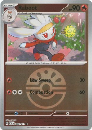 Raboot (Friend Ball) (37) Reverse Holofoil [ME Ascended Heroes] Pokemon Single Pokémon