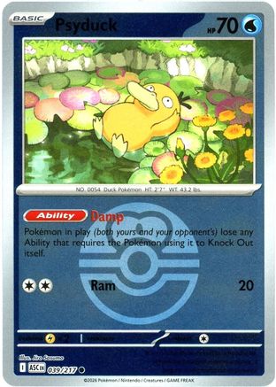 Psyduck - 039/217 (Love Ball) Reverse Holofoil [ME Ascended Heroes] Pokemon Single Pokémon