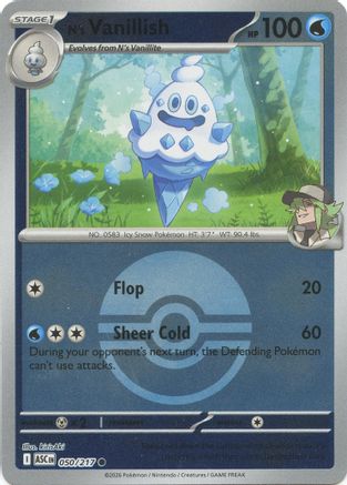 N's Vanillish (Poke Ball) (50) Reverse Holofoil [ME Ascended Heroes] Pokemon Single Pokémon