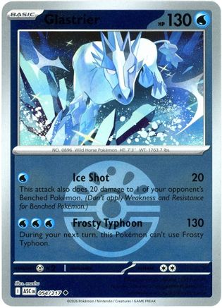 Glastrier (Friend Ball) (54) Reverse Holofoil [ME Ascended Heroes] Pokemon Single Pokémon