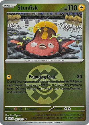 Stunfisk (Quick Ball) (62) Reverse Holofoil [ME Ascended Heroes] Pokemon Single Pokémon