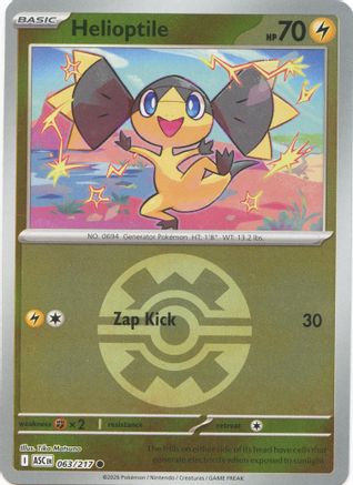 Helioptile (Quick Ball) (63) Reverse Holofoil [ME Ascended Heroes] Pokemon Single Pokémon