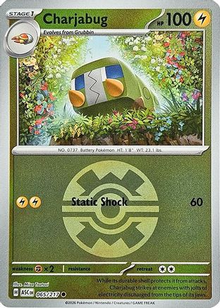 Charjabug (Quick Ball) (65) Reverse Holofoil [ME Ascended Heroes] Pokemon Single Pokémon