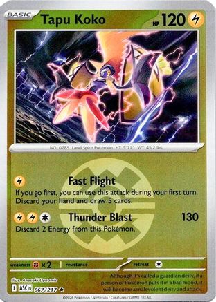 Tapu Koko (Quick Ball) (67) Reverse Holofoil [ME Ascended Heroes] Pokemon Single Pokémon