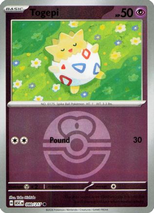 Togepi (Love Ball) (80) Reverse Holofoil [ME Ascended Heroes] Pokemon Single Pokémon