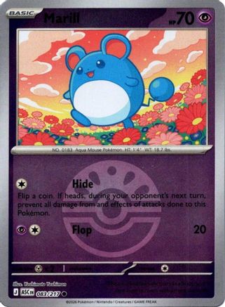 Marill - 083/217 (Friend Ball) Reverse Holofoil [ME Ascended Heroes] Pokemon Single Pokémon