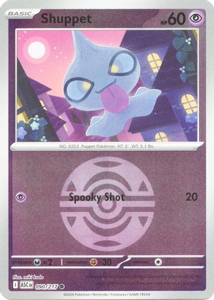 Shuppet (Dusk Ball) (90) Reverse Holofoil [ME Ascended Heroes] Pokemon Single Pokémon