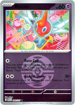 Rotom (Dusk Ball) (92) Reverse Holofoil [ME Ascended Heroes] Pokemon Single Pokémon