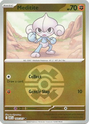 Meditite (Quick Ball) (103) Reverse Holofoil [ME Ascended Heroes] Pokemon Single Pokémon