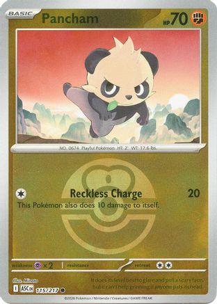 Pancham (Love Ball) (115) Reverse Holofoil [ME Ascended Heroes] Pokemon Single Pokémon