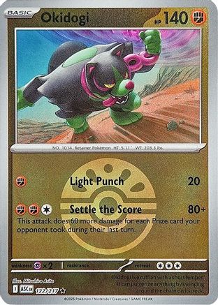 Okidogi (Friend Ball) (122) Reverse Holofoil [ME Ascended Heroes] Pokemon Single Pokémon