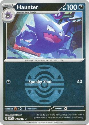 Haunter (Dusk Ball) (124) Reverse Holofoil [ME Ascended Heroes] Pokemon Single Pokémon
