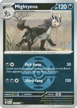 Mightyena - 129/217 (Dusk Ball) Reverse Holofoil [ME Ascended Heroes] Pokemon Single Pokémon