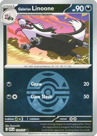 Galarian Linoone (Dusk Ball) (131) Reverse Holofoil [ME Ascended Heroes] Pokemon Single Pokémon