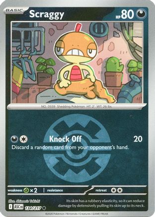Scraggy (Quick Ball) (134) Reverse Holofoil [ME Ascended Heroes] Pokemon Single Pokémon