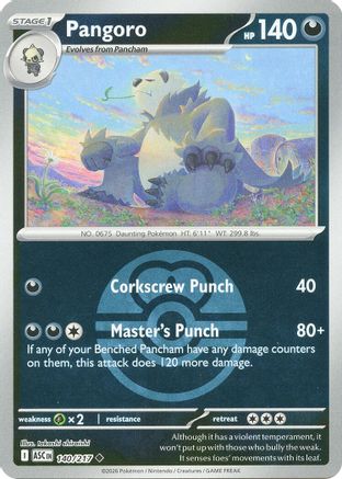Pangoro (Love Ball) (140) Reverse Holofoil [ME Ascended Heroes] Pokemon Single Pokémon