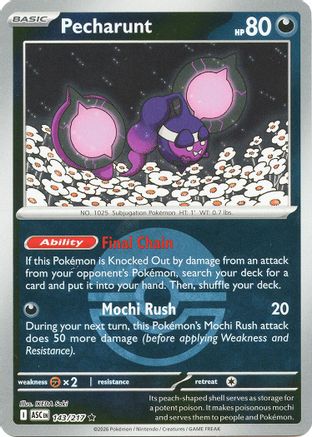 Pecharunt (Poke Ball) (143) Reverse Holofoil [ME Ascended Heroes] Pokemon Single Pokémon