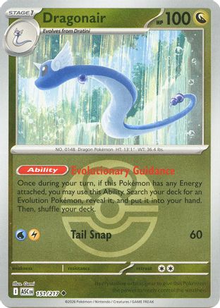 Dragonair (Love Ball) (151) Reverse Holofoil [ME Ascended Heroes] Pokemon Single Pokémon