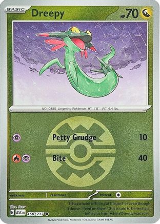 Dreepy - 158/217 (Quick Ball) Reverse Holofoil [ME Ascended Heroes] Pokemon Single Pokémon